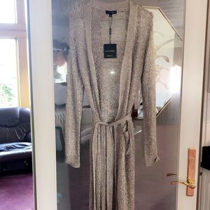 JKUXLABEL Silver Metallic Kristen Cardigan
